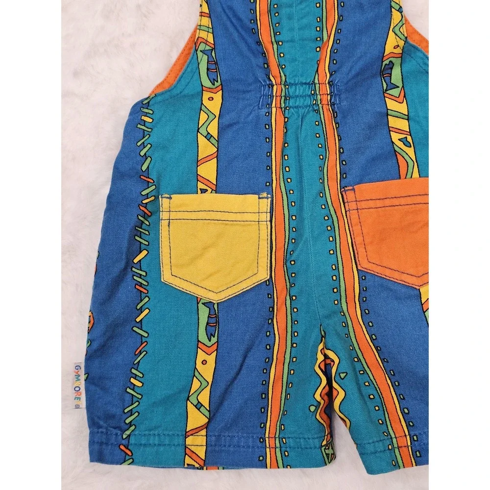 Rainbow Tag Gymboree Infant Size Fish Geometric Overalls